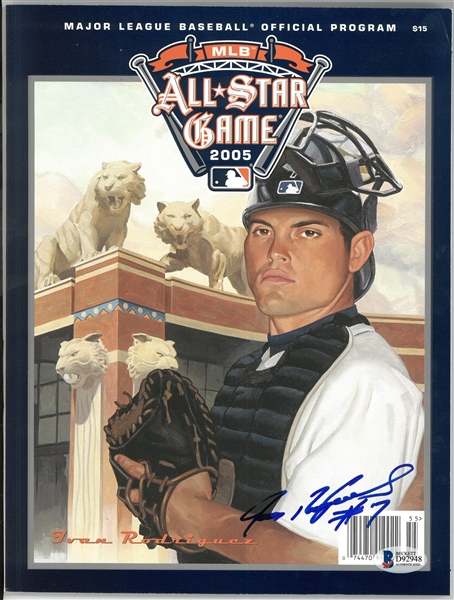 Ivan Rodriguez Autographed 2005 All Star Program