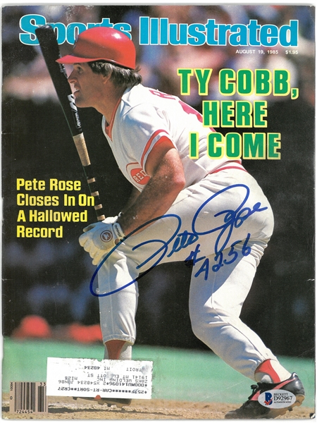 Pete Rose Autographed 1985 Sports Illustrated