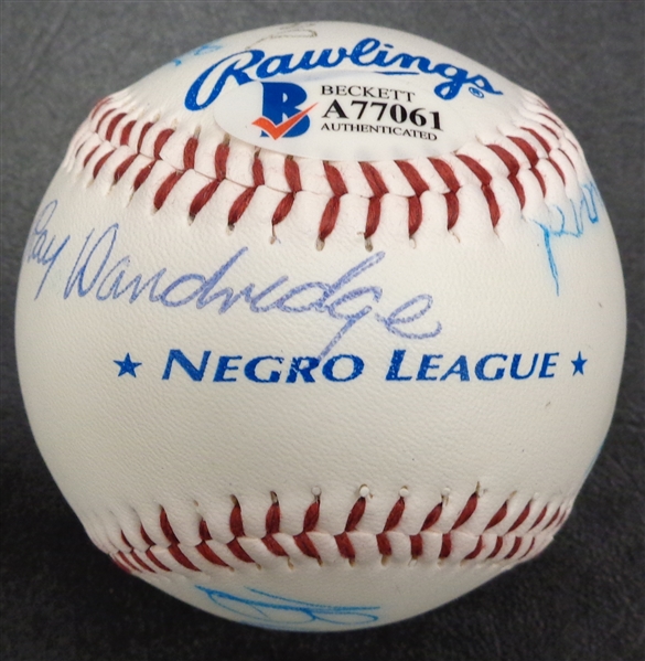 Negro League Multi Signed Baseball