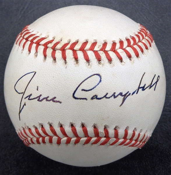 Jim Campbell Autographed Baseball