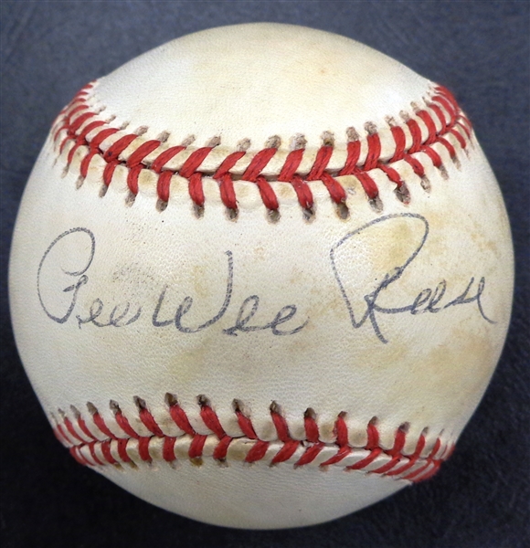 Pee Wee Reese Autographed Baseball
