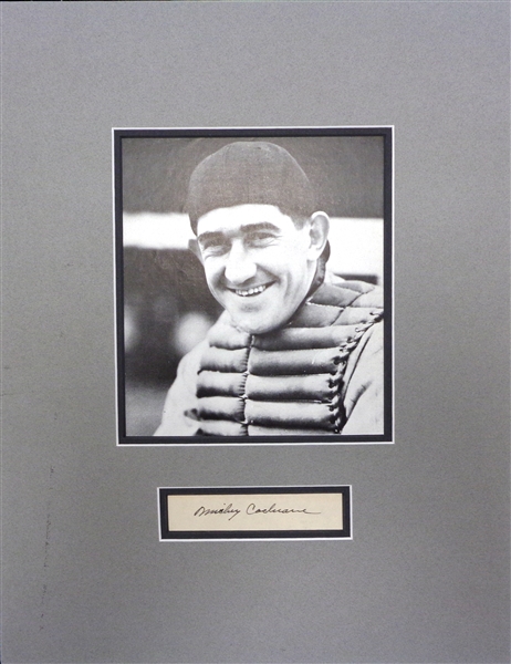 Mickey Cochrane Autographed Matted Display