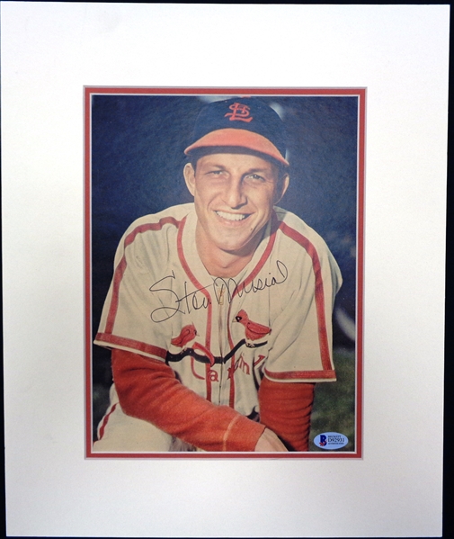 Stan Musial Autographed Matted Photo