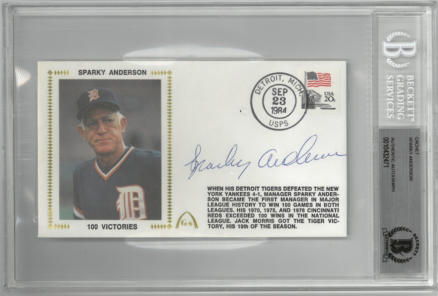 Sparky Anderson Autographed Cachet