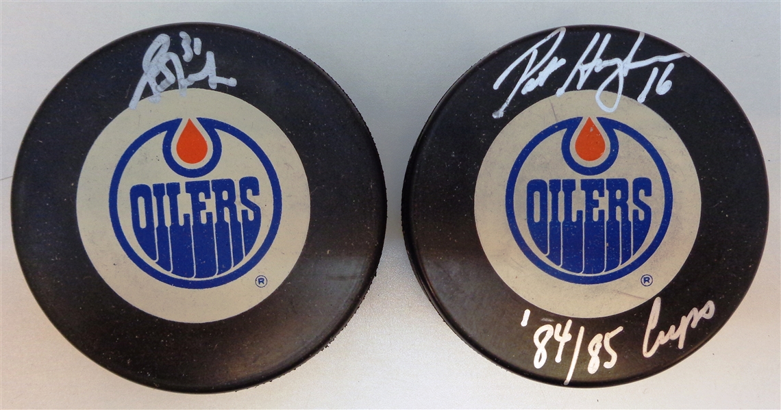 Edmonton Oilers Autographed Puck Lot