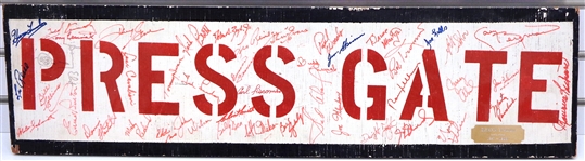 Olympia Press Gate Sign Autographed by 40+