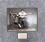 Terry Sawchuk Autrographed Matted Display