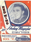 1949/50 Red Wings Program Signed by 21