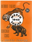 1945 World Series Program from Briggs Stadium in Detroit
