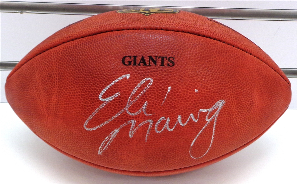 Eli Manning Autographed NFL Giants Football