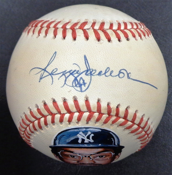 Reggie Jackson Autographed Painted Baseball