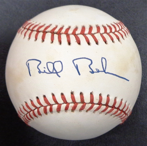 Bill Behm Autographed Baseball (68/84 Tigers Trainer)