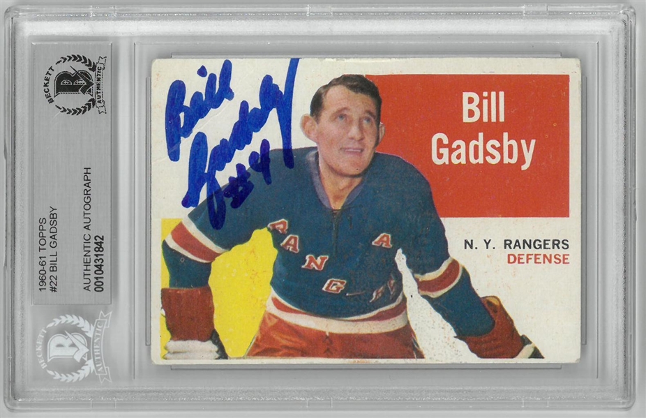Bill Gadsby Autographed 1960/61 Topps Card