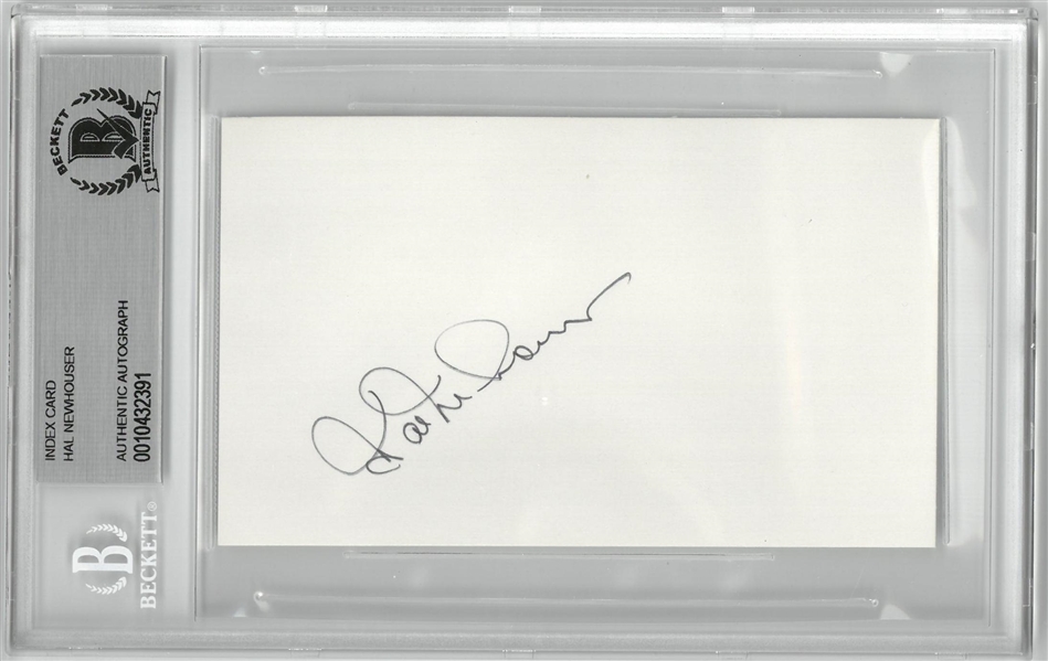 Hal Newhouser Autographed 3x5 Index Card