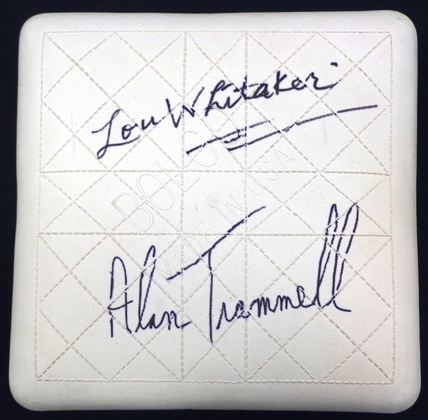 Alan Trammell & Lou Whitaker Autographed Base