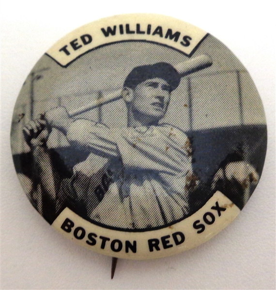 Ted Williams Vintage 1950s 1" Button/Pin
