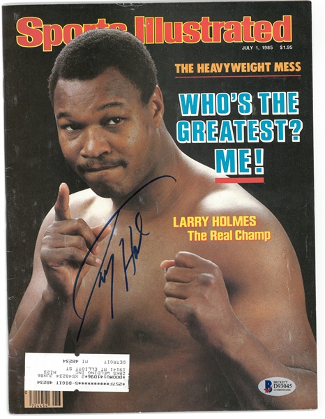 Larry Holmes Autographed 1985 Sports Illustrated