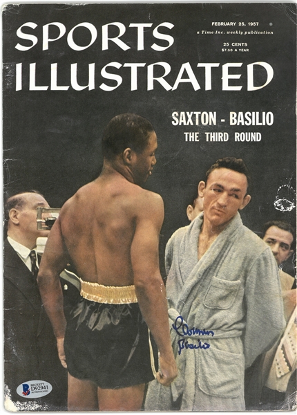 Carmen Basilio Autographed 1957 Sports Illustrated