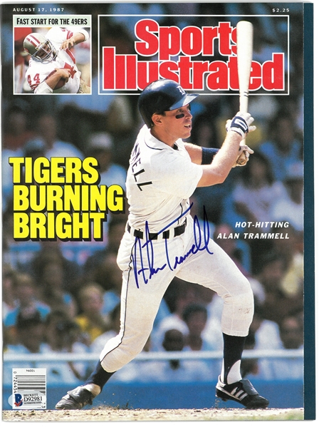 Alan Trammell Autographed 1987 Sports Illustrated