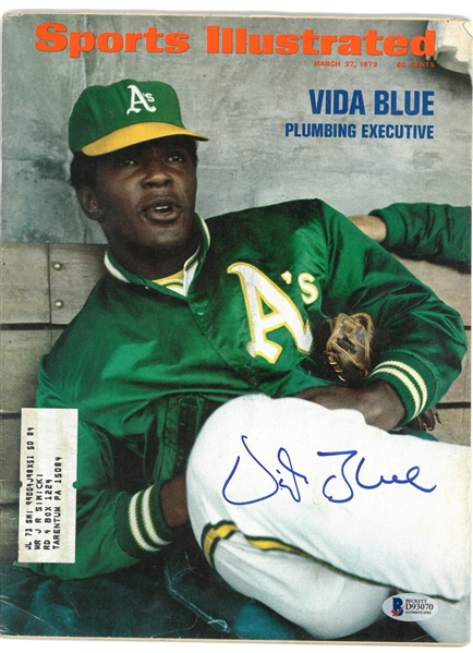 Vida Blue Autographed 1972 Sports Illustrated