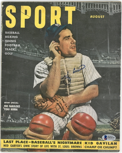 Yogi Berra Autographed 1951 Sport Magazine