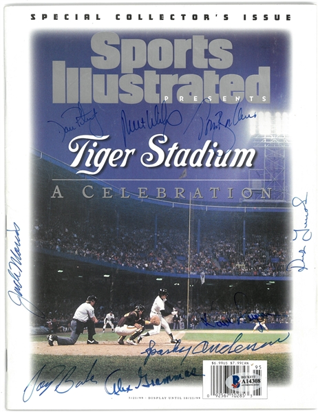 Tiger Stadium Sports Illustrated Signed by 8 Tigers