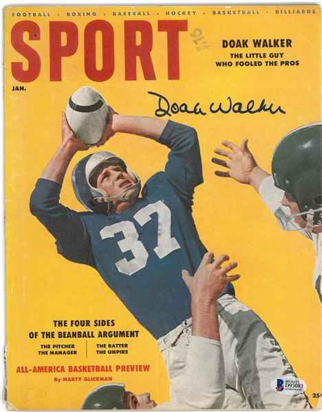 Doak Walker Autographed 1956 Sport Magazine