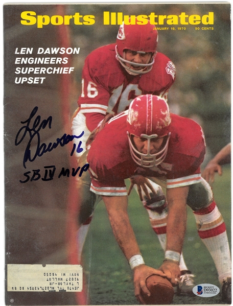 Len Dawson Autographed 1970 Sports Illustrated