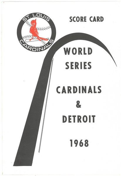 1968 Tigers vs Cardinals World Series Score Card