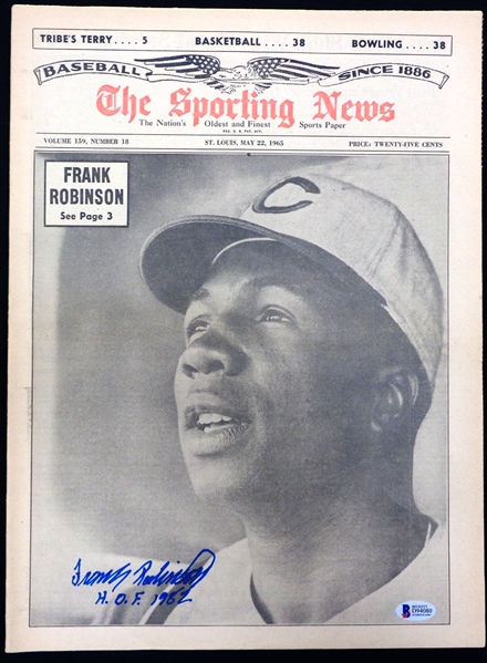 Frank Robinson Autographed 1965 Sporting News