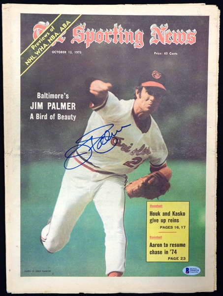 Jim Palmer Autographed 1973 Sporting News