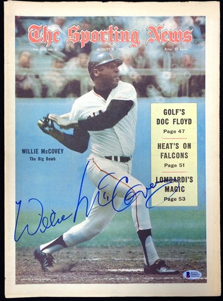 Willie McCovey Autographed 1969 Sporting News