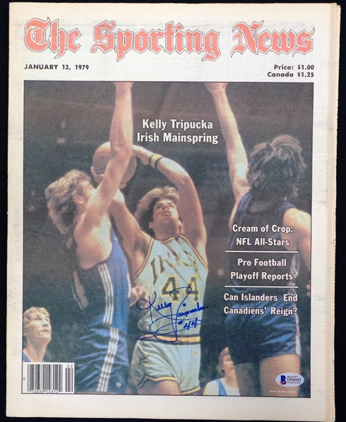 Kelly Tripucka Autographed 1979 Sporting News