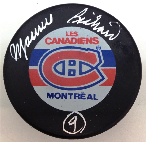 Maurice Richard Autographed Montreal Canadiens Puck