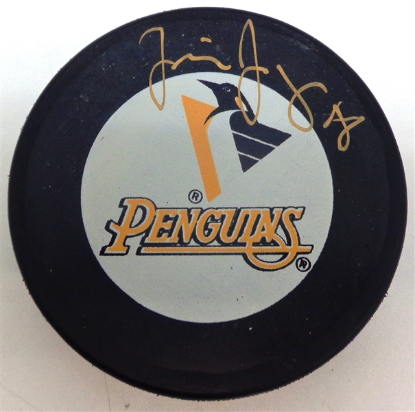 Jaromir Jagr Autographed Pittsburgh Penguins Puck