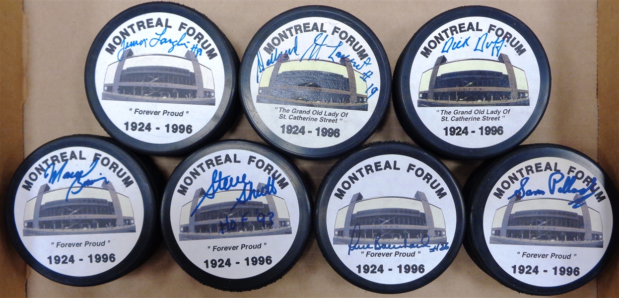 Montreal Forum Autographed Puck Lot of 7
