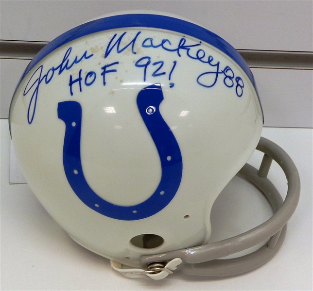 John Mackey Autographed Mini Helmet