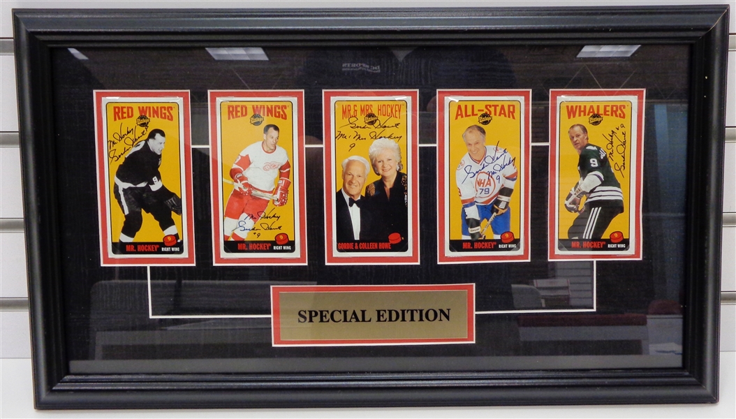 Gordie Howe Autographed 5 Card Tall Boys Special Edition Framed Piece