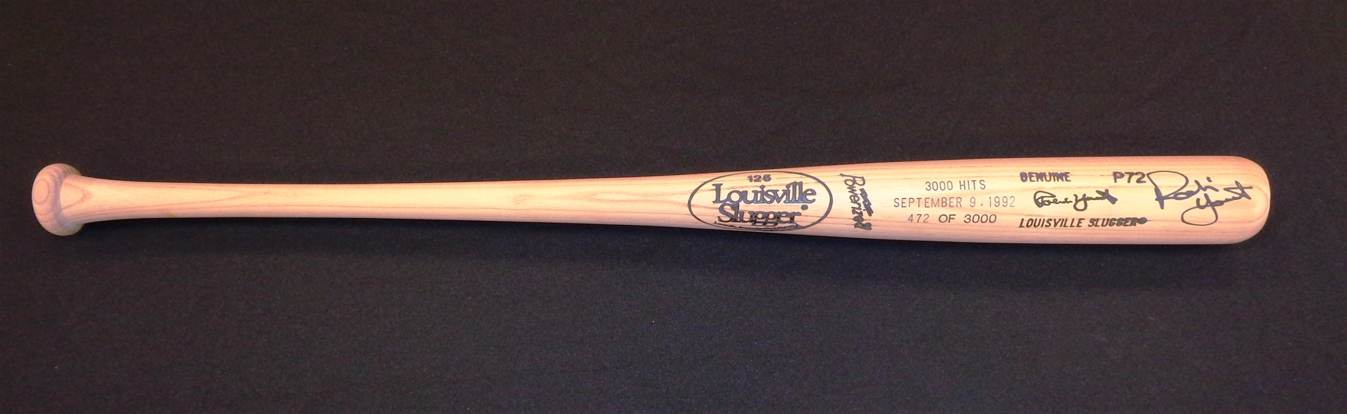 Robin Yount Autographed Game Model Bat 3000 Hits Edition