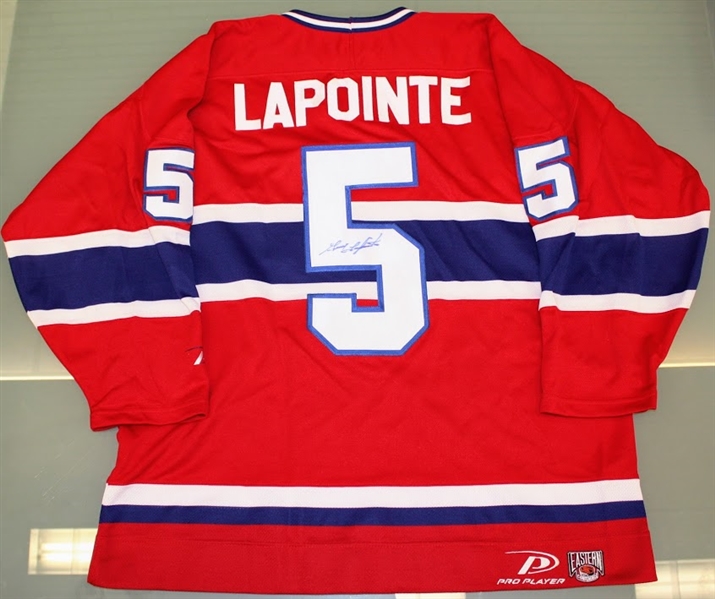 Guy Lapointe Autographed Canadiens Jersey
