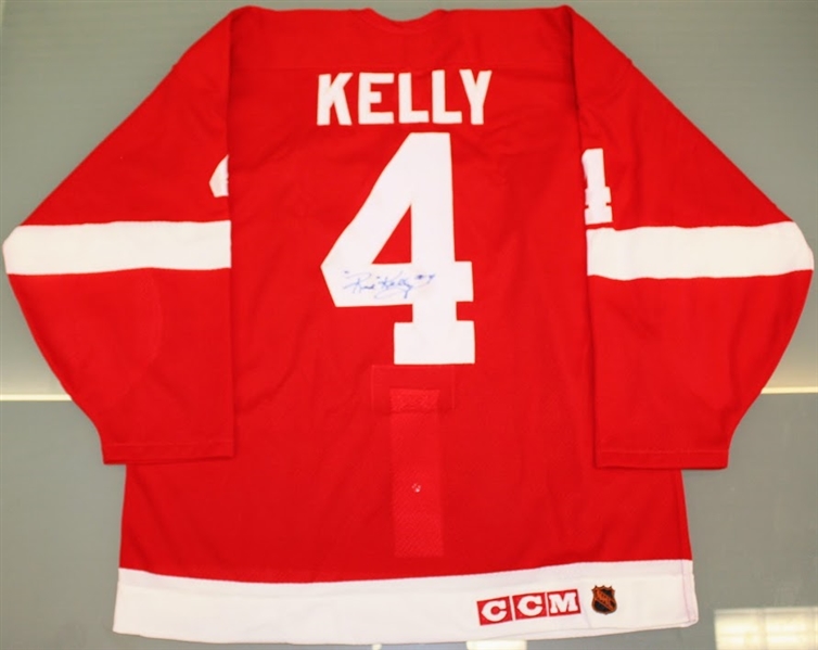 Red Kelly Autographed Red Wings Authentic Jersey