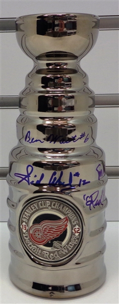 Red Wings 1952 Stanley Cup Autographed by 6