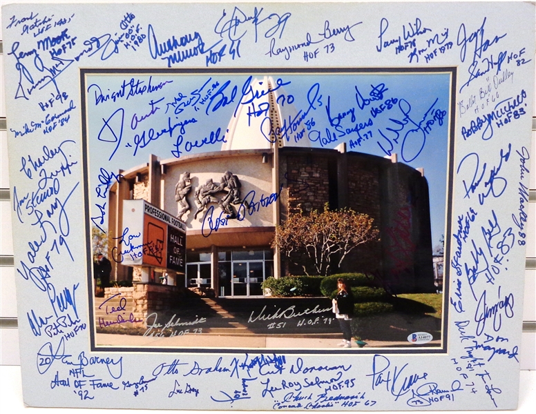 Football Hall of Fame Signed Photo - 52 Autographs