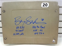 Barry Sanders Signed Stats Silverdome Seat Back