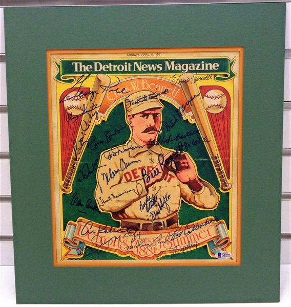 Detroit Tigers Newspaper Magazine signed by 23