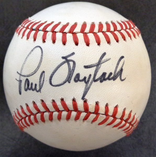 Paul Foytack Autographed Baseball