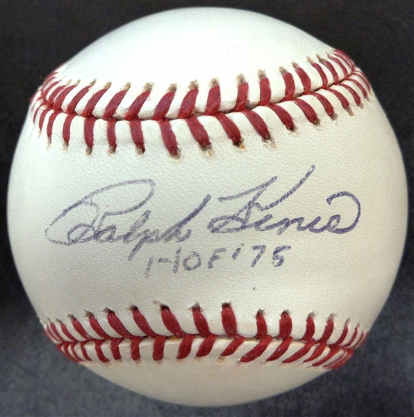 Ralph Kiner Autographed Baseball w HOF 75