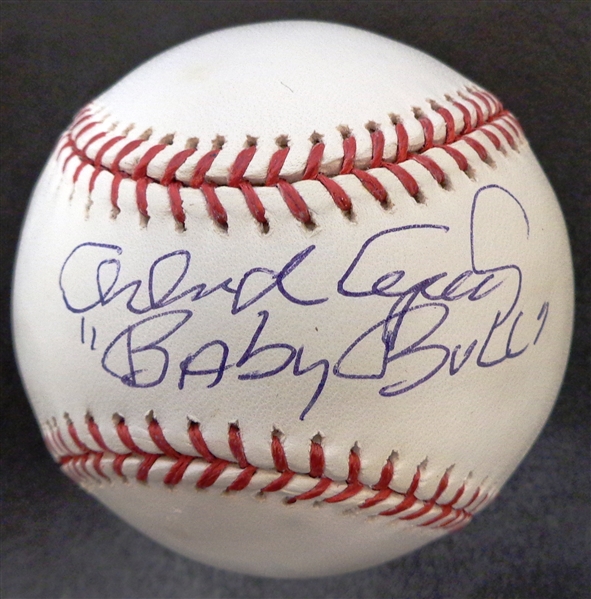 Orlando Cepeda "Baby Bull Autographed Baseball