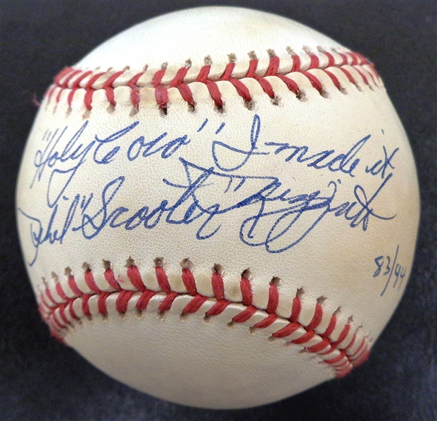 how much is a phil rizzuto signed baseball worth
