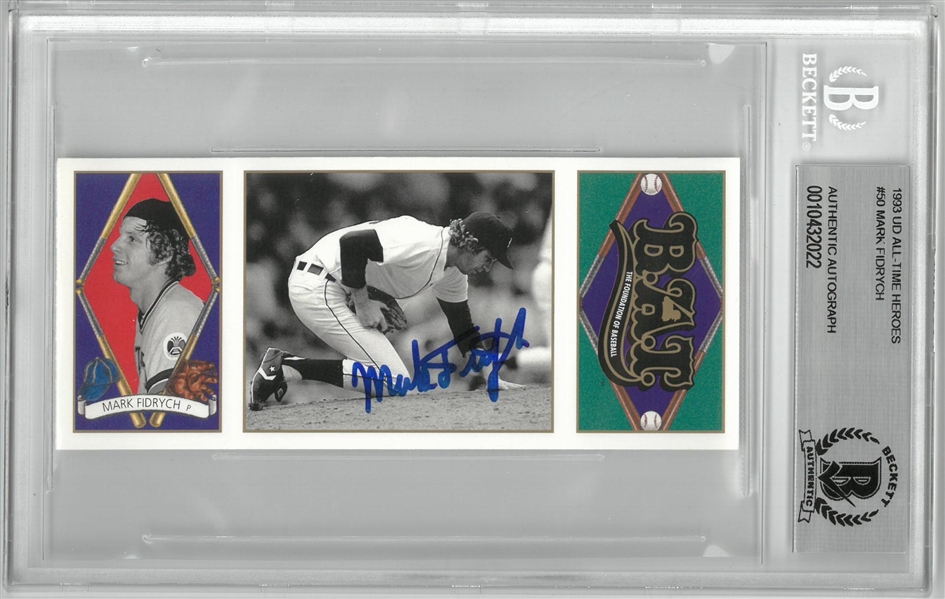 Mark "The Bird" Fidrych Autographed 1993 UD All-Time Heroes Card